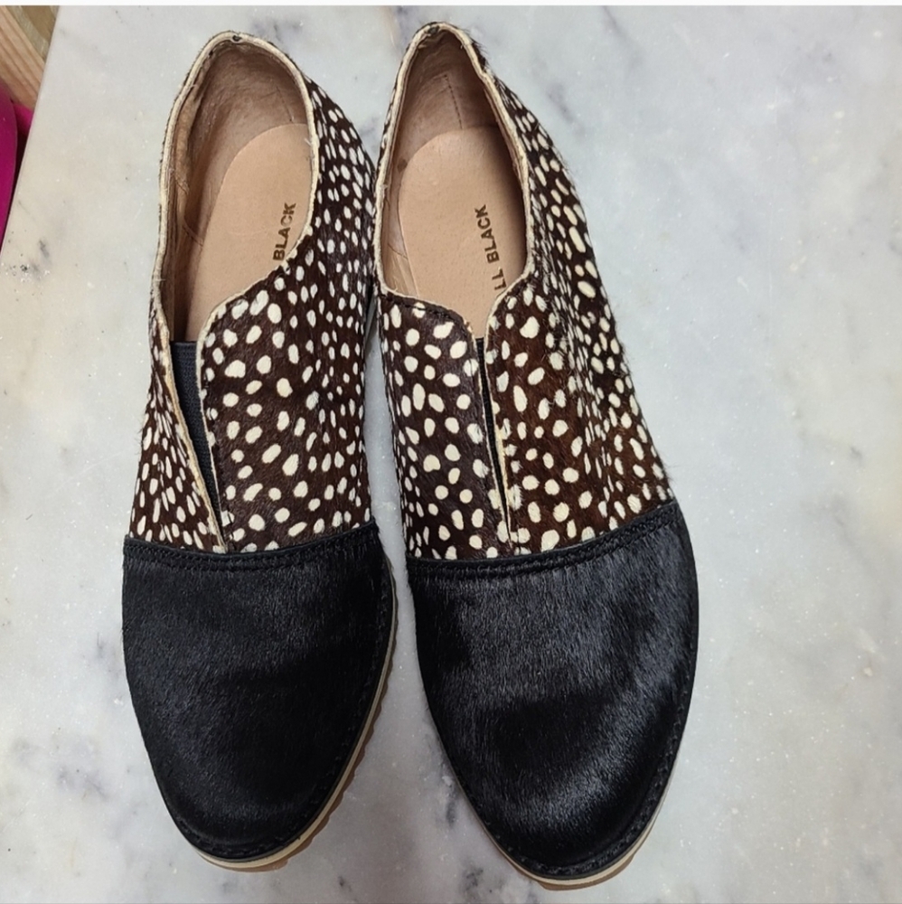 ALL BLACK spotted calf fur shoes - Picture 4 of 6
